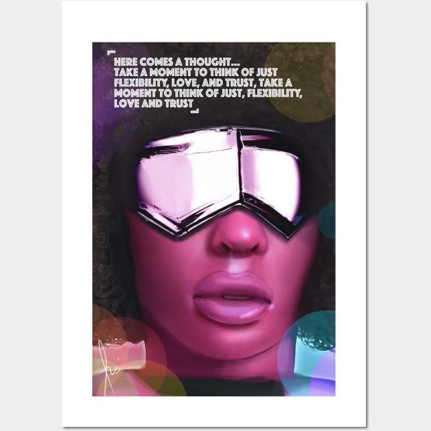 Garnet Visor Portrait Wall Art by Romeow